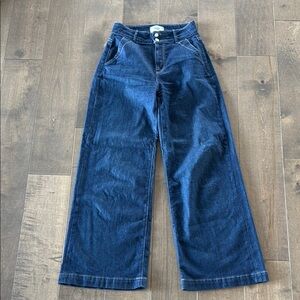 NWOT Paige Harper Dark Blue Wide-Leg Jeans Size 25